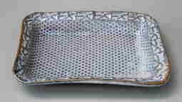 rectangular tray, 8" long, 