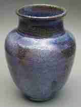 Lavender vase, 6.5" high, 