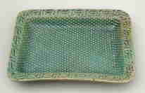 rectangular tray, 8" long, 