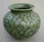 vase with swirl pattern, 6" high, 