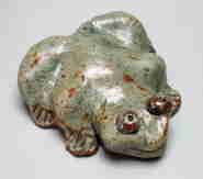 resting frog, 3" long, 